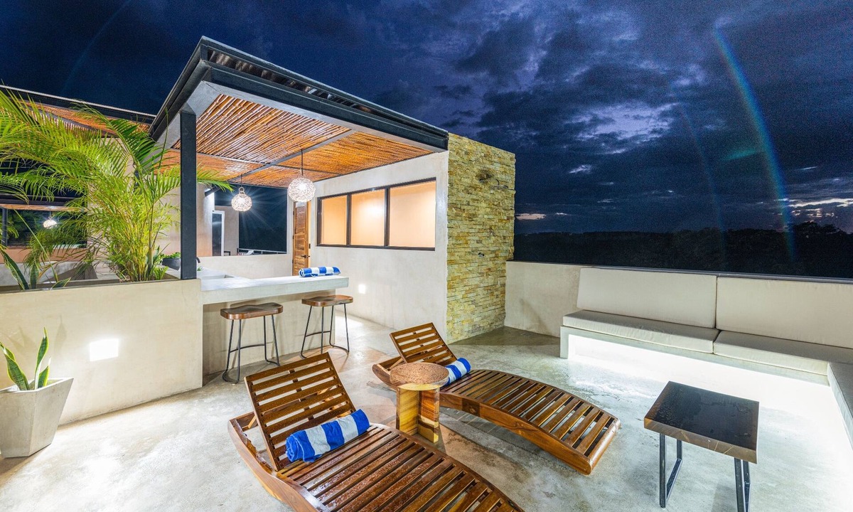 Tulum Apartment | 3-Bed Penthouse Private Rooftop Pool Terrace Jetted Dip Pool
