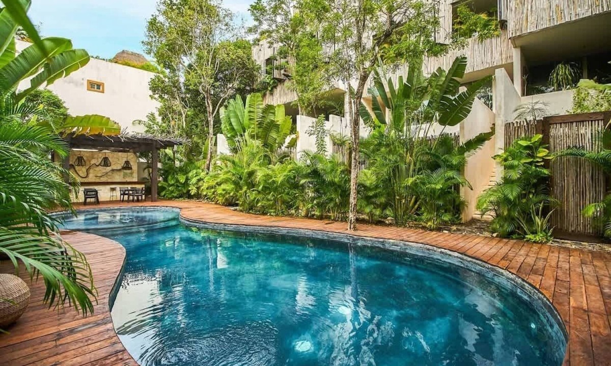 Zama Condo | Aldea Zama Condo: Private Pool and Jungle Views
