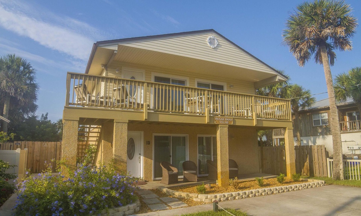 St. Augustine Beach House | Beach Villa ~ Pet Friendly ~ Fenced Yard ~ Steps to the Beach!