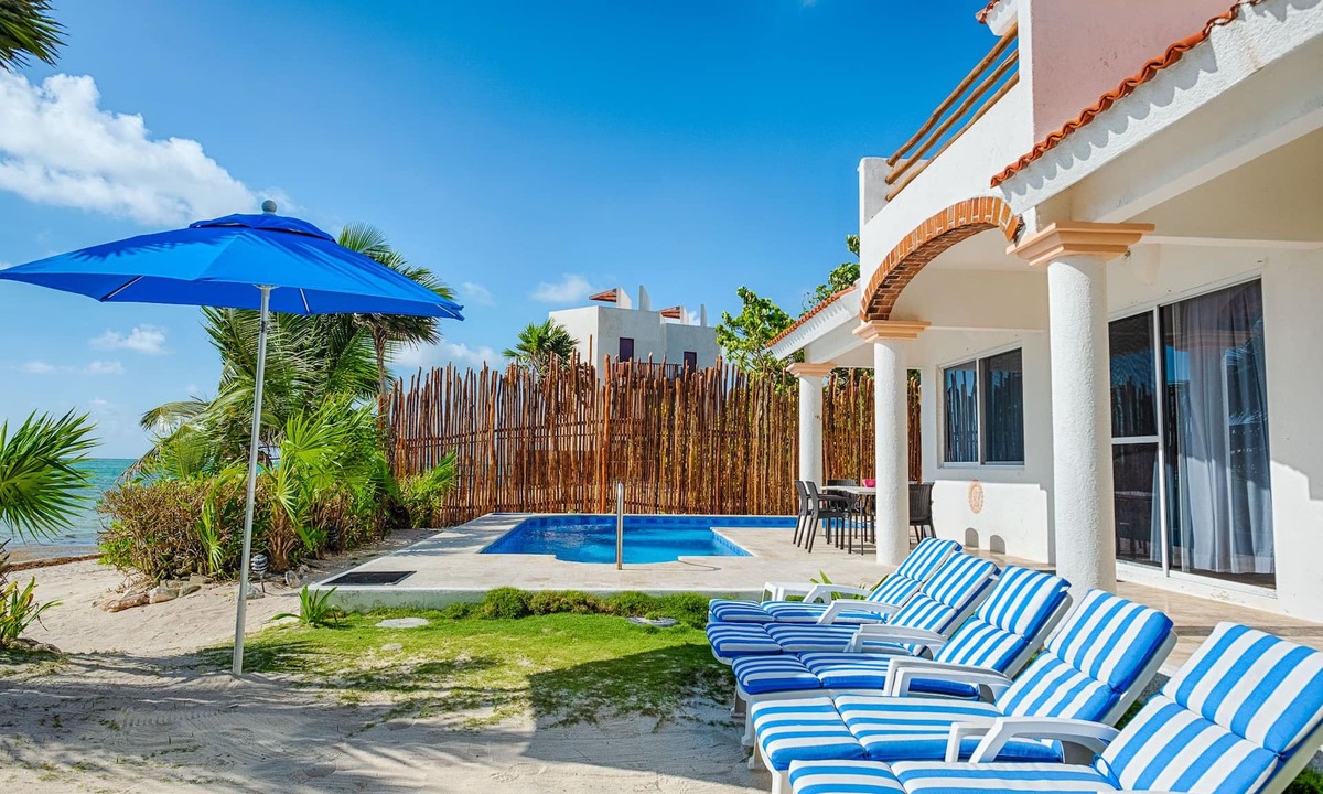 Soliman Bay Villa | Caribbean classic beachfront villa, beautiful pool, AC and WiFi!