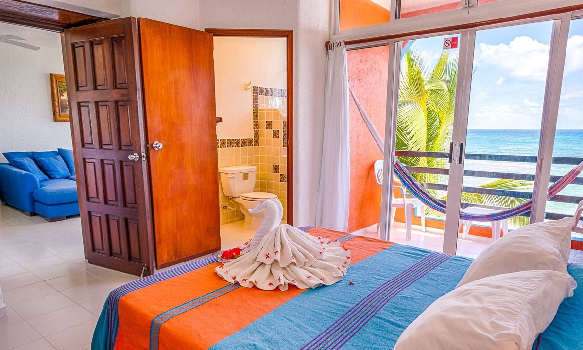 Akumal Condo | Del Sol Beachfront Unit 303: 1 BR, 1 BA Condominium in Akumal, Sleeps 2