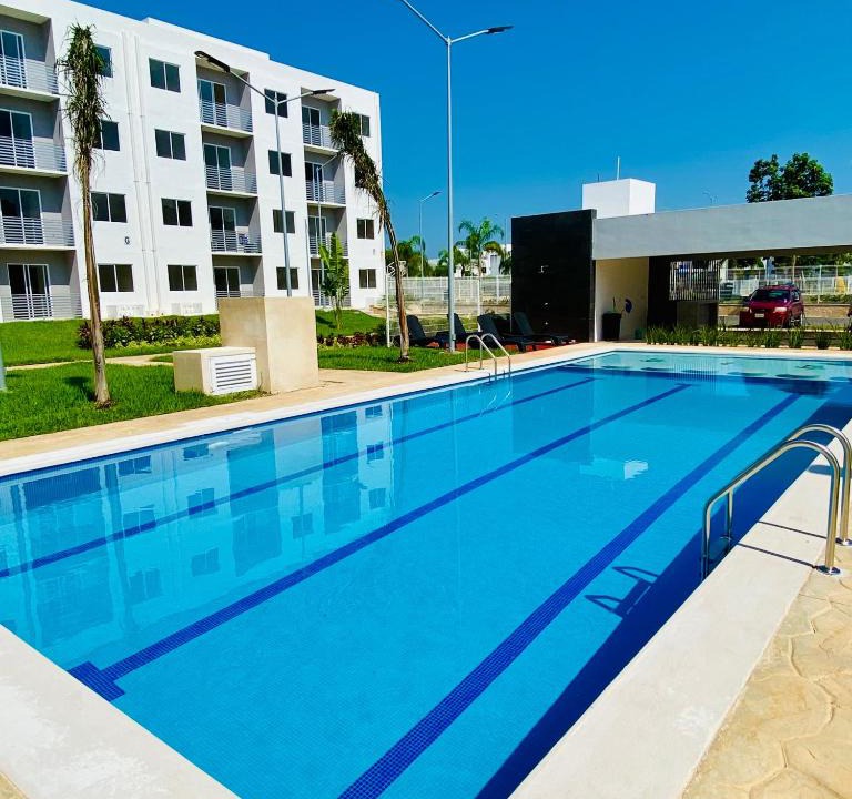 Cancun Apartment | Departamento nuevo, 3 habitaciones, justo en frente de alberca