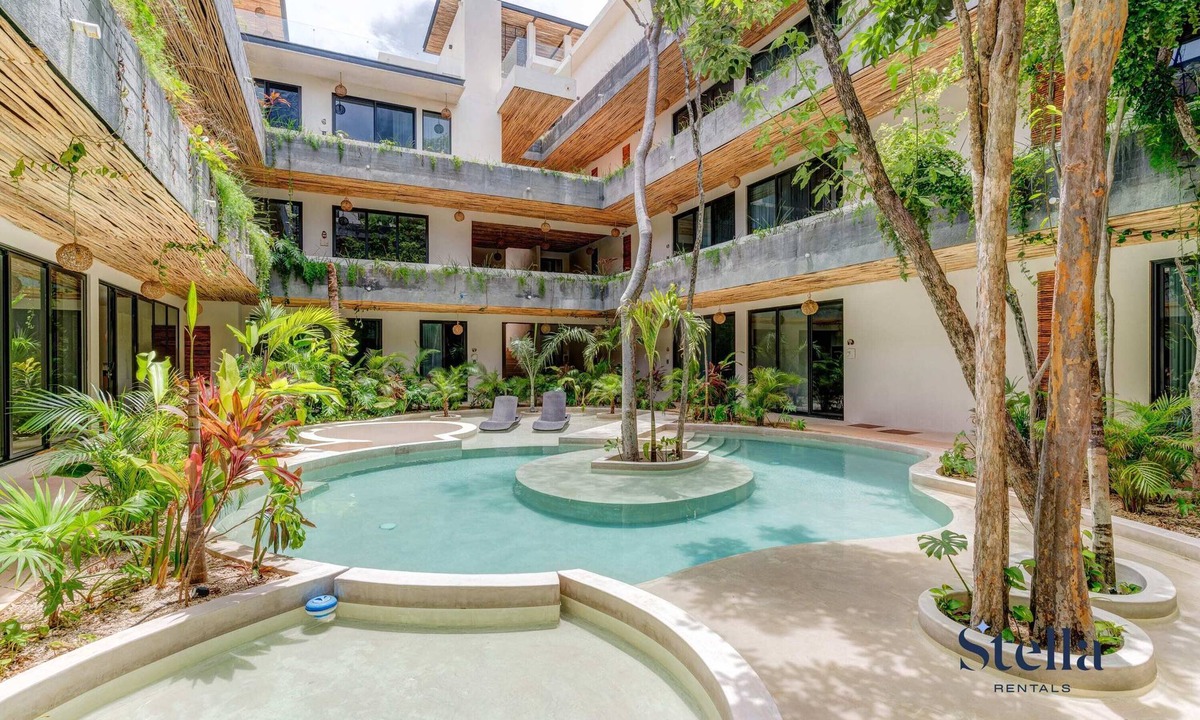 Tulum Condo | Eco Chic, Private Patio with Splash Pool, Pools and Gym Onsite, 10 min to Beach!