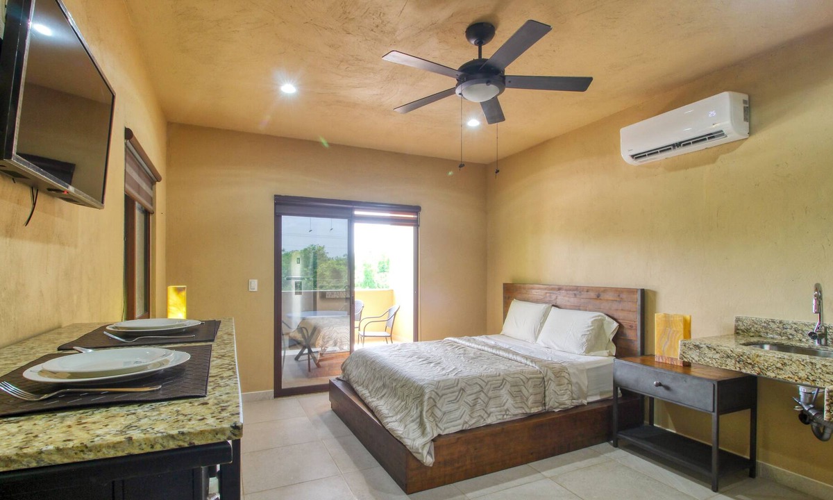 Tulum Apartment | Ideal tropical escape with free WiFi, balcony, kitchenette & snack shack