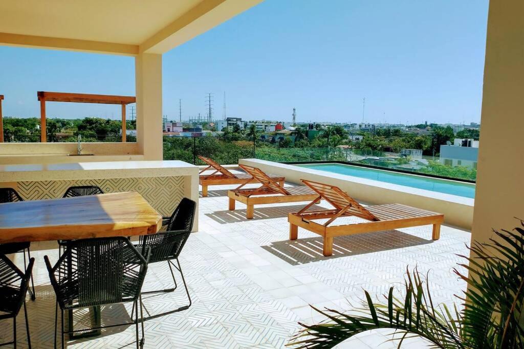 Ejidal Apartment | Kaab Atp new vacation Apt with rooftop pool, cozy!