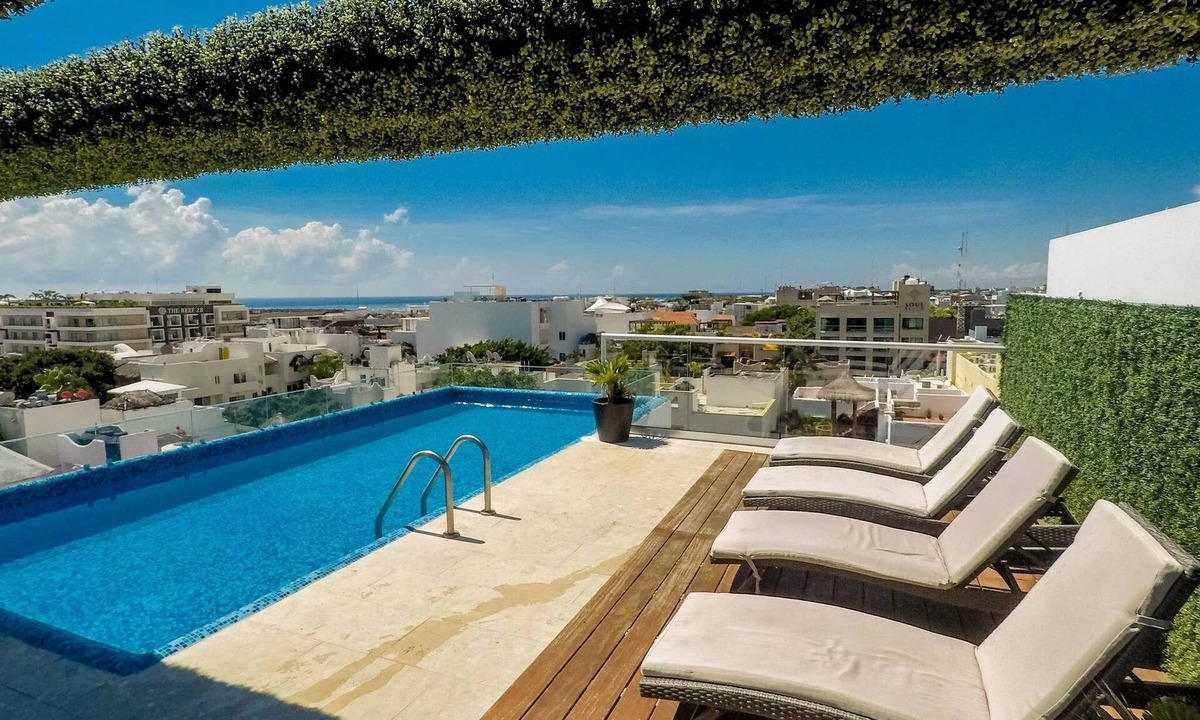 Gonzalo Guerrero Apartment | Lovely 1 Br apartment, 3 Blocks To Mamita's, Roof Pool Views, Bbq