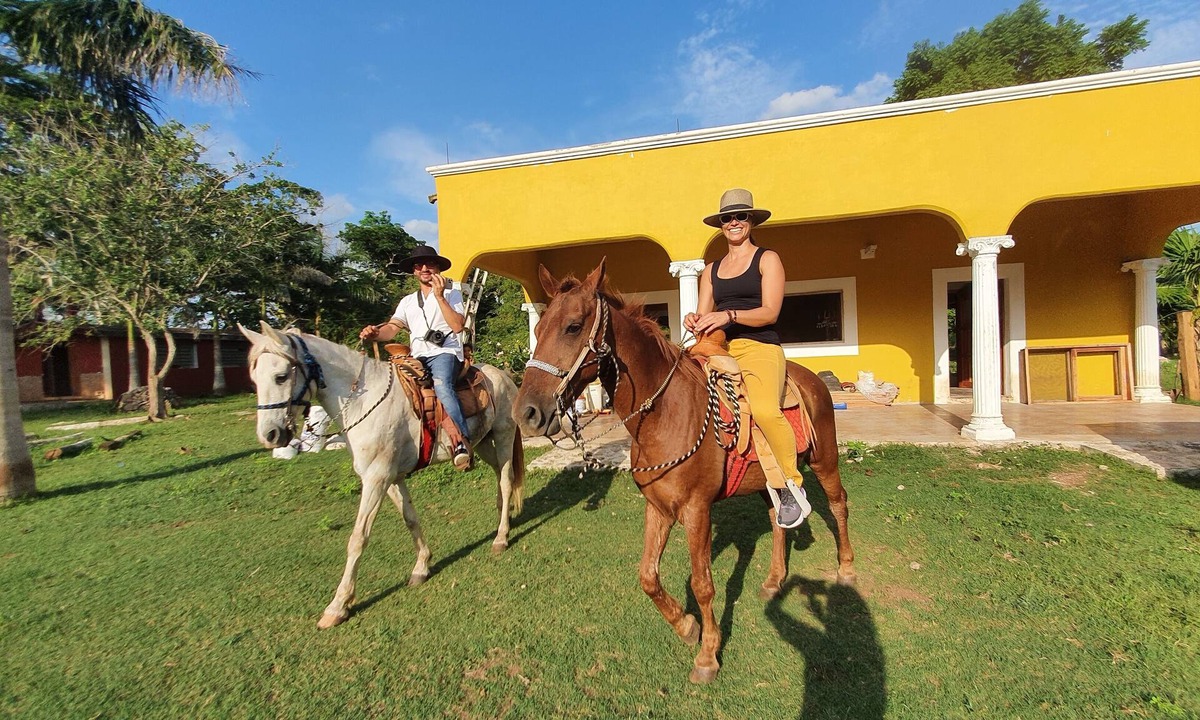Santa Cruz House | Old yucateca hacienda with private cenotes and horses included, animals allowed