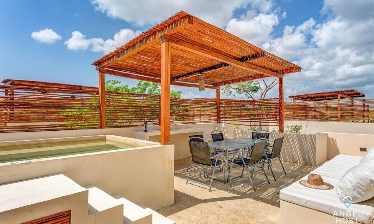 Tulum Villa | Private Rooftop Terrace Pool Lounge | 2 Cenotes Onsite