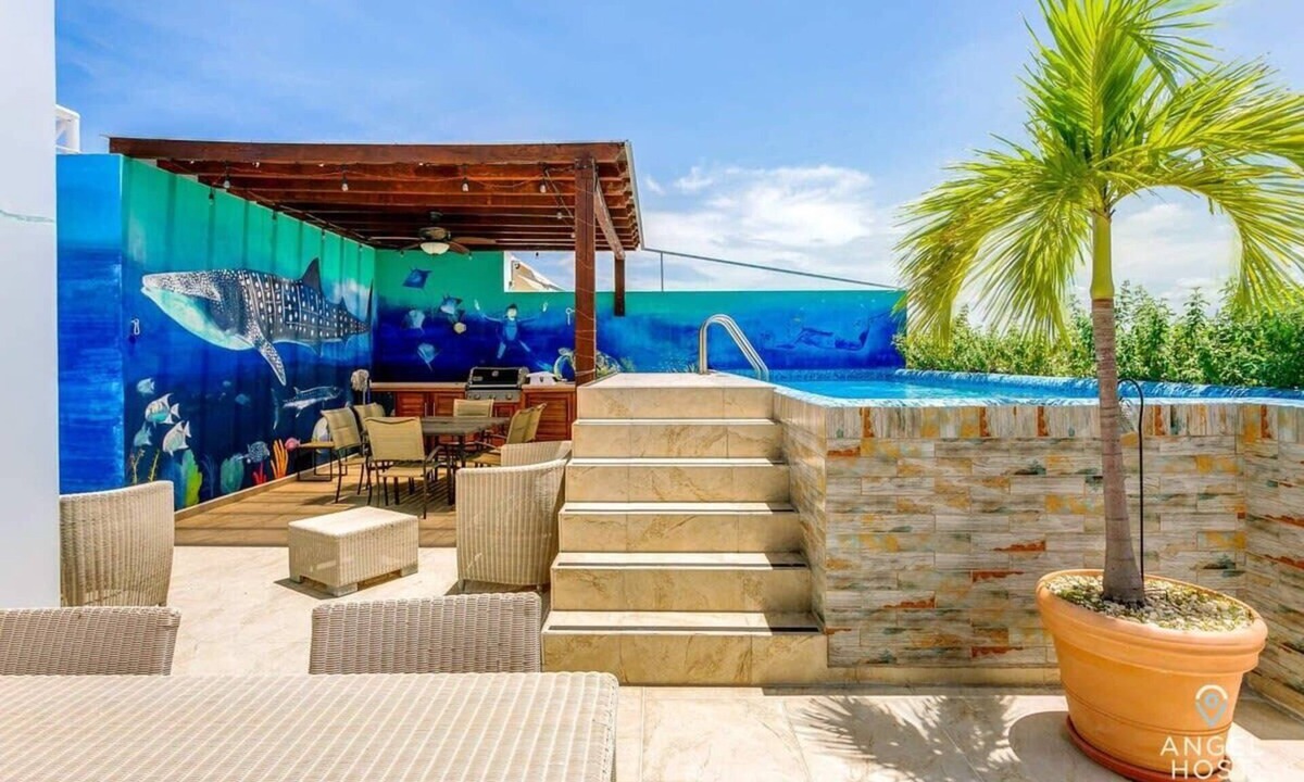 Gonzalo Guerrero Condo | Private Terrace, Pool & BBQ, Near Beach & 5th Ave