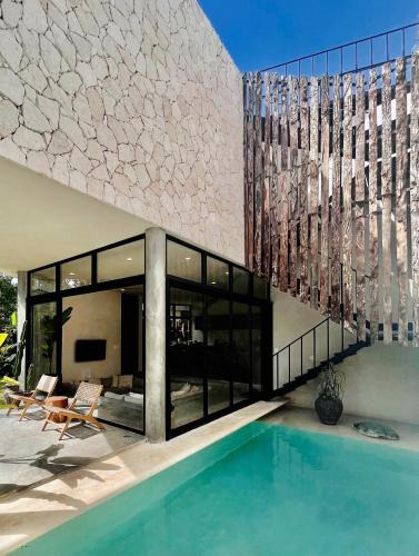 Tulum City Center Villa | Round Luxury Villa Private Pool & Jungle rooftop 2B