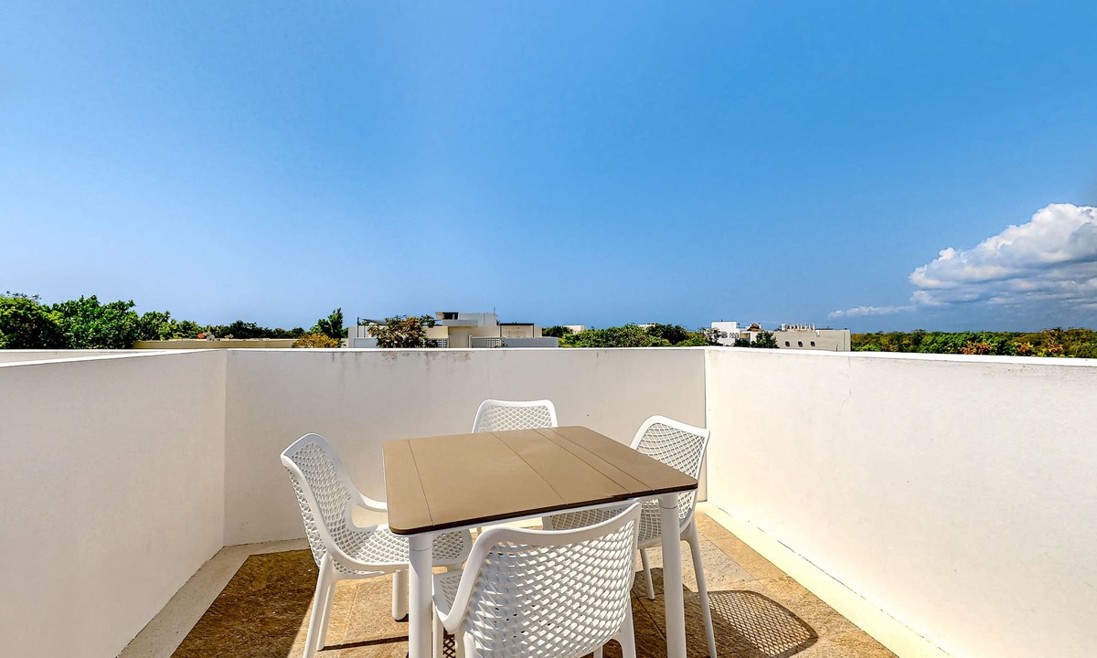 Akumal Apartment | Stylish studio near beach with rooftop pool, partial AC, & free WiFi
