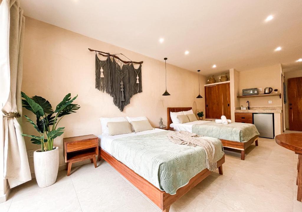 Ejidal Apartment | Suite F tortuga, equipada, 5min de la 5ta en auto