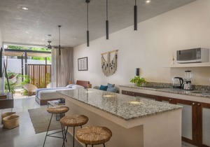 Studio for 3 with terrace and pool access @ ARUNA