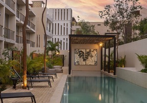 Studio for 3 with terrace and pool access @ ARUNA