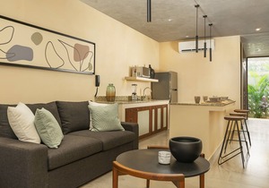 Studio for 4 w/terrace and pool access @ ARUNA