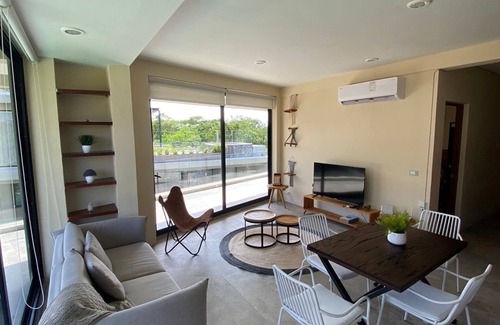 Tulum City Center Apartment | Brand New 2 BR PH Private Pool X9