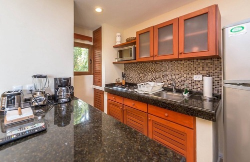 Akumal Condo | Charming, romantic beachfront studio with a king bed, AC and maid service.