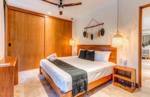 Tulum Condo | Eco Chic, Private Patio with Splash Pool, Pools and Gym Onsite, 10 min to Beach!