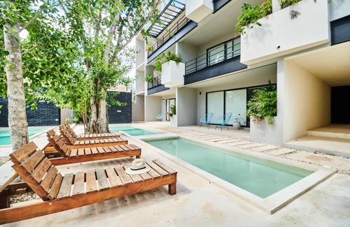Tulum Apartment | Fabulous Condo in Stylish Complex Exquisite Private Terrace with Plunge Pool in La Veleta