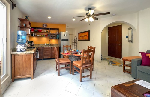 Puerto Morelos Apartment | Quiet apartment with large, private patio, king bed & well-equipped kitchen.