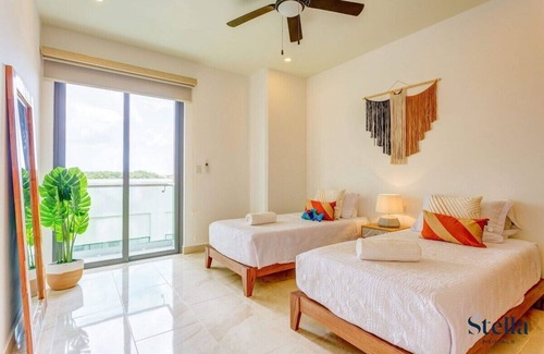 Ejidal Condo | Residential Stay, Pool, Gym, 7min from Beach!