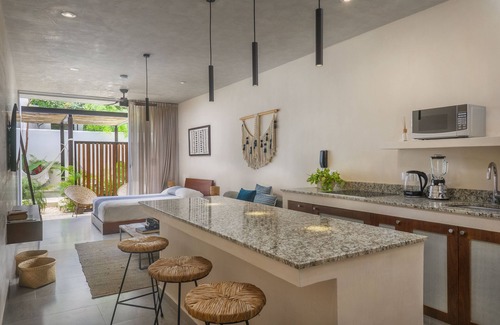 Tulum Apartment | Studio for 3 with terrace and pool access @ ARUNA
