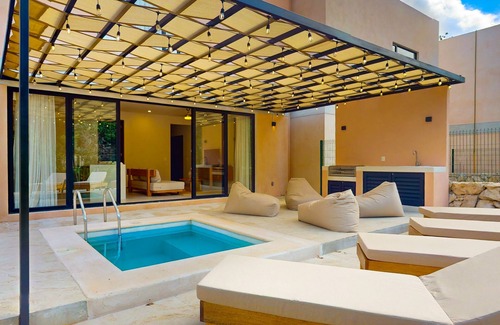 Tulum House | Sun-soaked & modern beach getaway with pool, generous patio, gym, & great views
