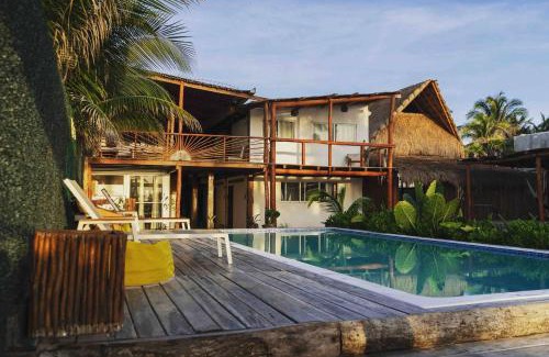 Zona Hotelera Villa | Villa Privada 10 Bdr Con Alberca y Temazcal Ocean Front