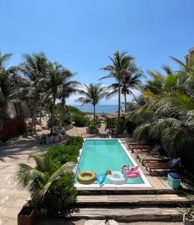 Zona Hotelera Villa | Villa Privada 10 Bdr Con Alberca y Temazcal Ocean Front