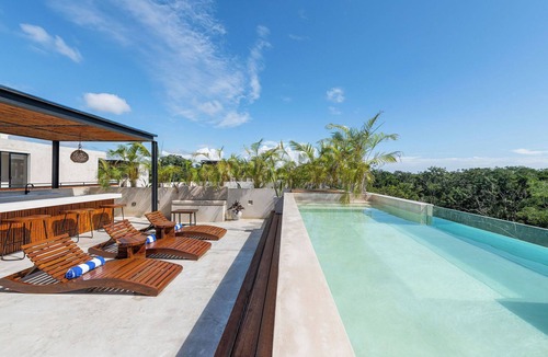 Tulum Apartment | 2-Bed Panoramic Penthouse Private Rooftop Pool Jungle Views