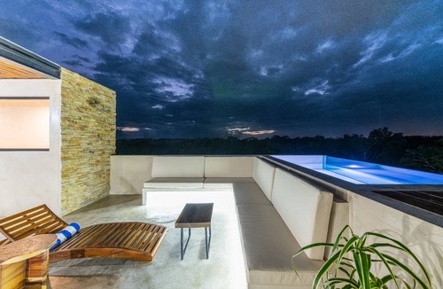 Tulum Apartment | 3-Bed Penthouse Private Rooftop Pool Terrace Jetted Dip Pool