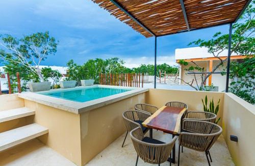 Ek Balam Village House | Amazing 3Br & Private Patio With Pool in Mun 32 Tulum