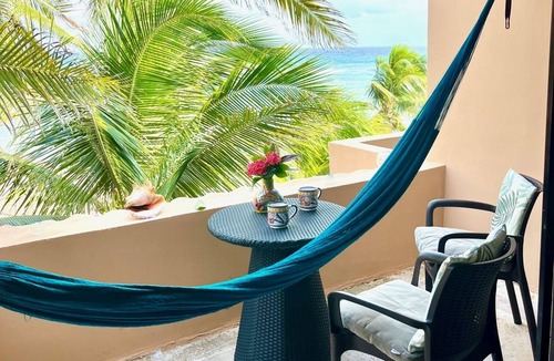 Akumal Condo | Amazing Sea Views, 2 Large Terraces w Hammocks, King Bed