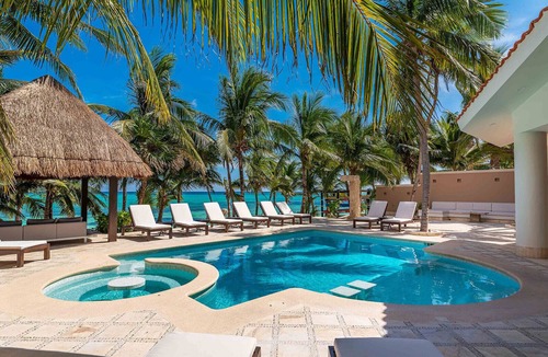 Soliman Bay Villa | Beachfront 12BR Villa Lol-Beh, Near Tulum w/Pool and Stunning Rooftop Views
