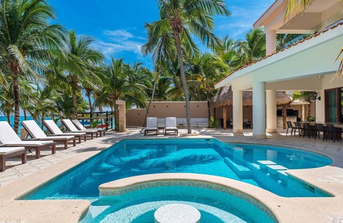 Soliman Bay Villa | Beachfront 12BR Villa Lol-Beh, Near Tulum w/Pool and Stunning Rooftop Views