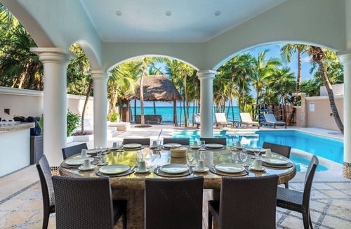 Soliman Bay Villa | Beachfront 6BR Sueno Del Mar: Pool & Chef Service