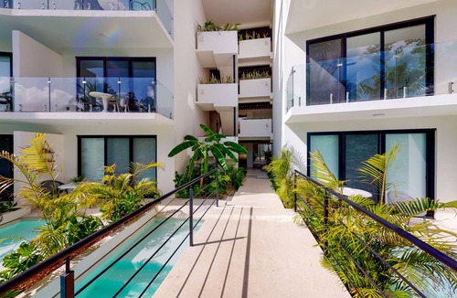Tulum Apartment | Brand New Studio w/Small Patio, Shared Outdoor Pool, Free WiFi, Central A/C