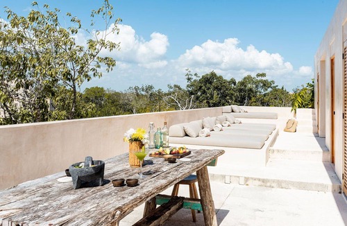 Ek Balam Village Villa | Candela Uno: Spacious 4-bedroom villa with WiFi, AC in charming Tulum