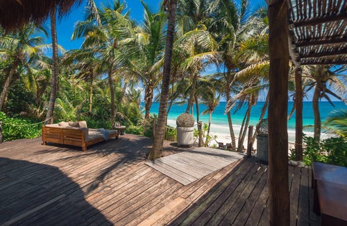 Zona Hotelera Villa | Casa Zaba Tulum 5 Bedrooms Magical beachfront property and access to the cenote