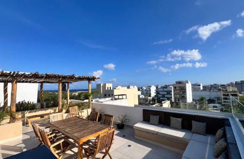 Luis Donaldo Colosio Apartment | Condo Boho con Roof pool y vista al mar
