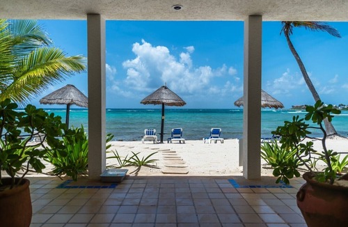 Akumal Condo | Great snorkeling from this beachfront condo, AC in bedrooms!