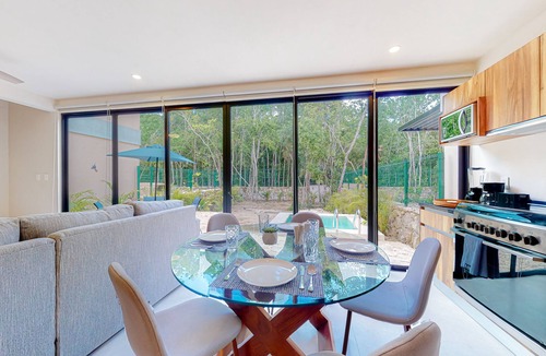 Tulum Condo | Inviting condo with plunge pool, patio, fitness area, & kitchenette