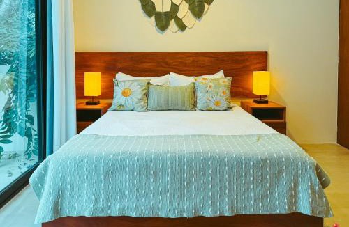 Ek Balam Village Apartment | La Linda Luxury Two Story Apartment Huge Terrace Next to the Pool