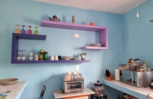 Colonia Andres Apartment | Luna - Alexa art loft w extras - bicycles & snorkel gear. shared pool & grill