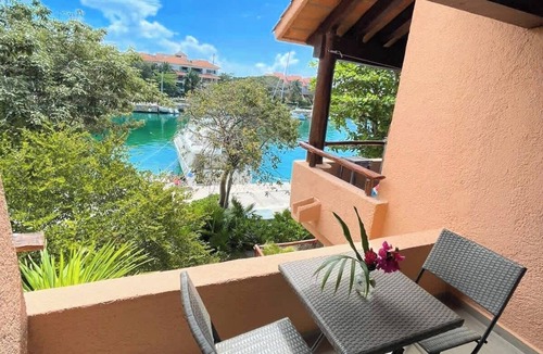 Puerto Aventuras Condo | Marina View Studio w/Terrace & Hammock