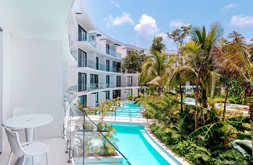 Tulum Apartment | Modern Studio W/ Shared Pool, High-Speed WiFi, Central AC & Private Balcony!