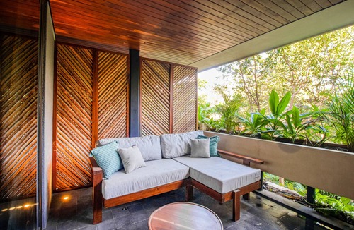 Zama Apartment | Nature-inspired studio with balcony, kitchenette, & pools - near beach