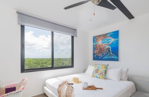 Ek Balam Village Condo | Penthouse ✓Private Roof Pool ✓Bike2Beach ✓30%off