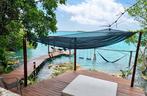 Bacalar House | Private Bacalar Lagoonfront Home 2BR, Dock & AC