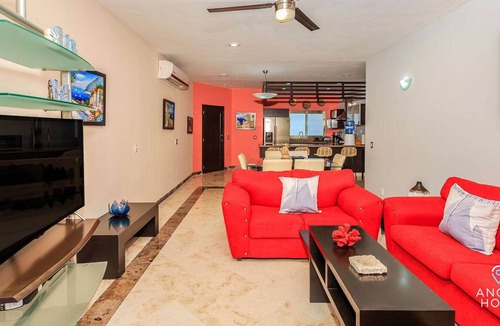 Playacar Condo | Private Rooftop Jacuzzi & Lounge + Big Pool Onsite